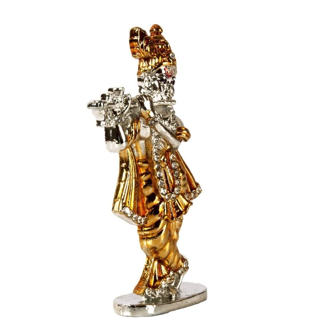 Relicon Lord Krishna Idol Silver Gold Metal Statue