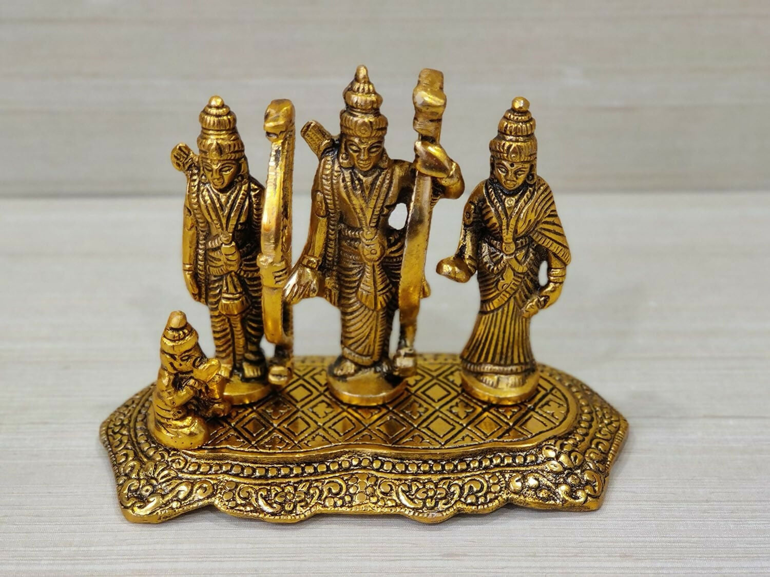 Giftnagri Lord Ram Darbar Idol Metal Showpiece Hindu Religious Idols