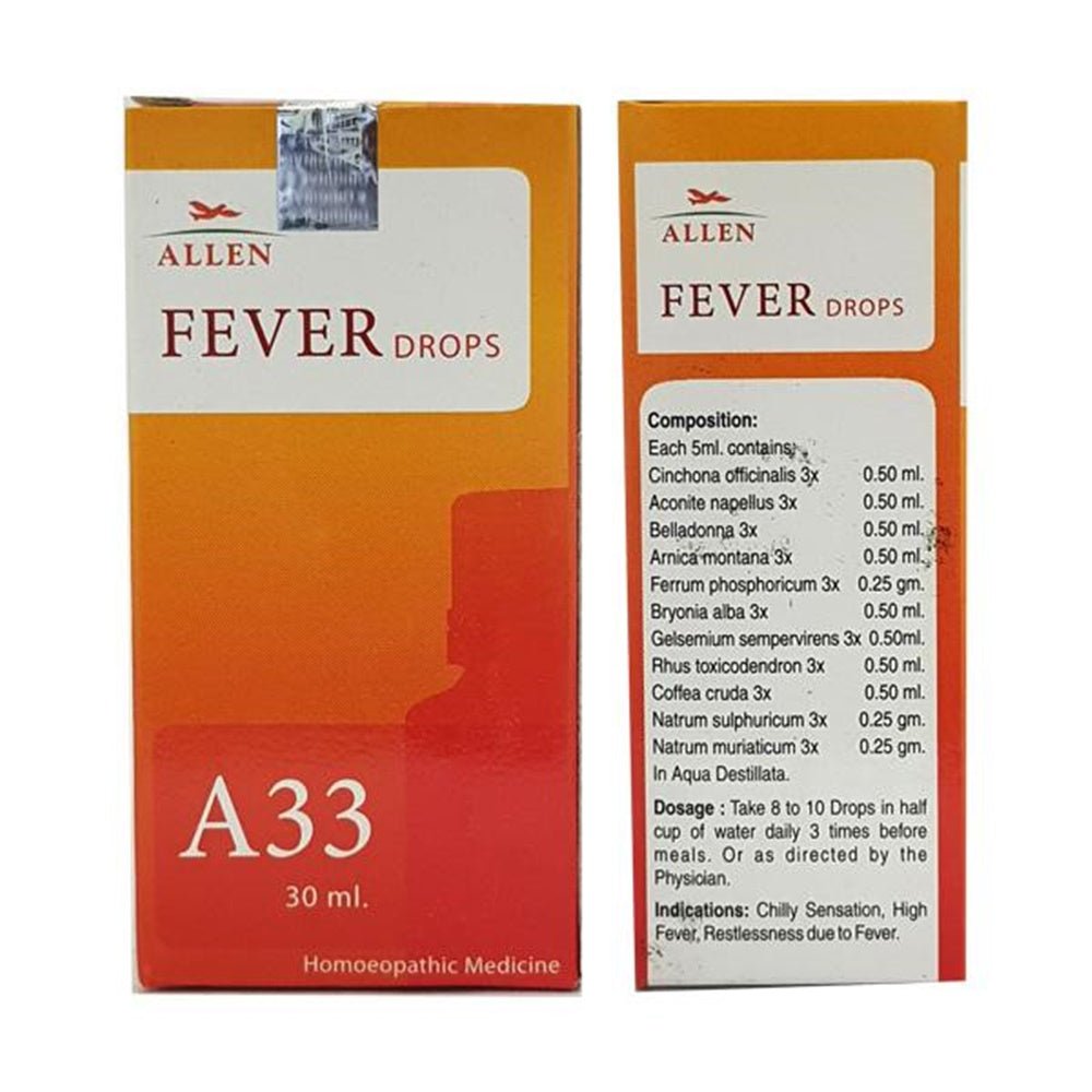 Allen Homeopathy A33 Fever Drops