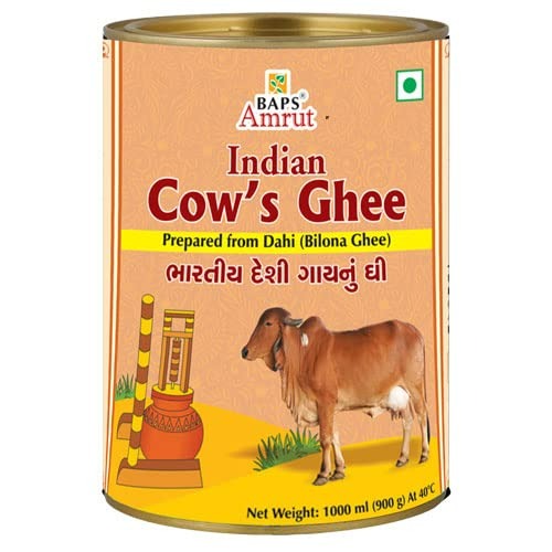 Baps Amrut Indian Cow's Ghee | Indian Organic Cow Ghee | Vedic Bilona Method Ghee