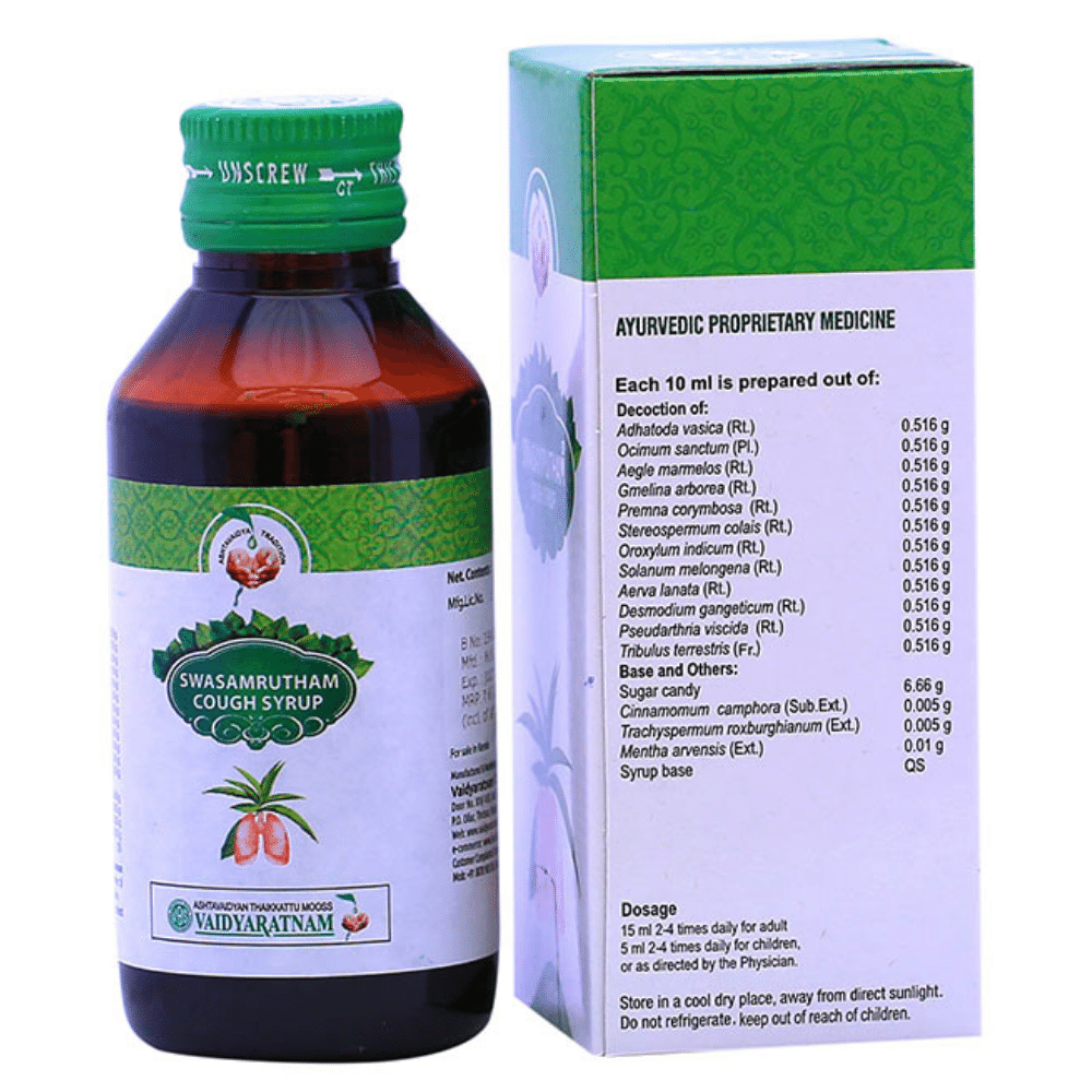 Vaidyaratnam Swasamrutham Cough Syrup