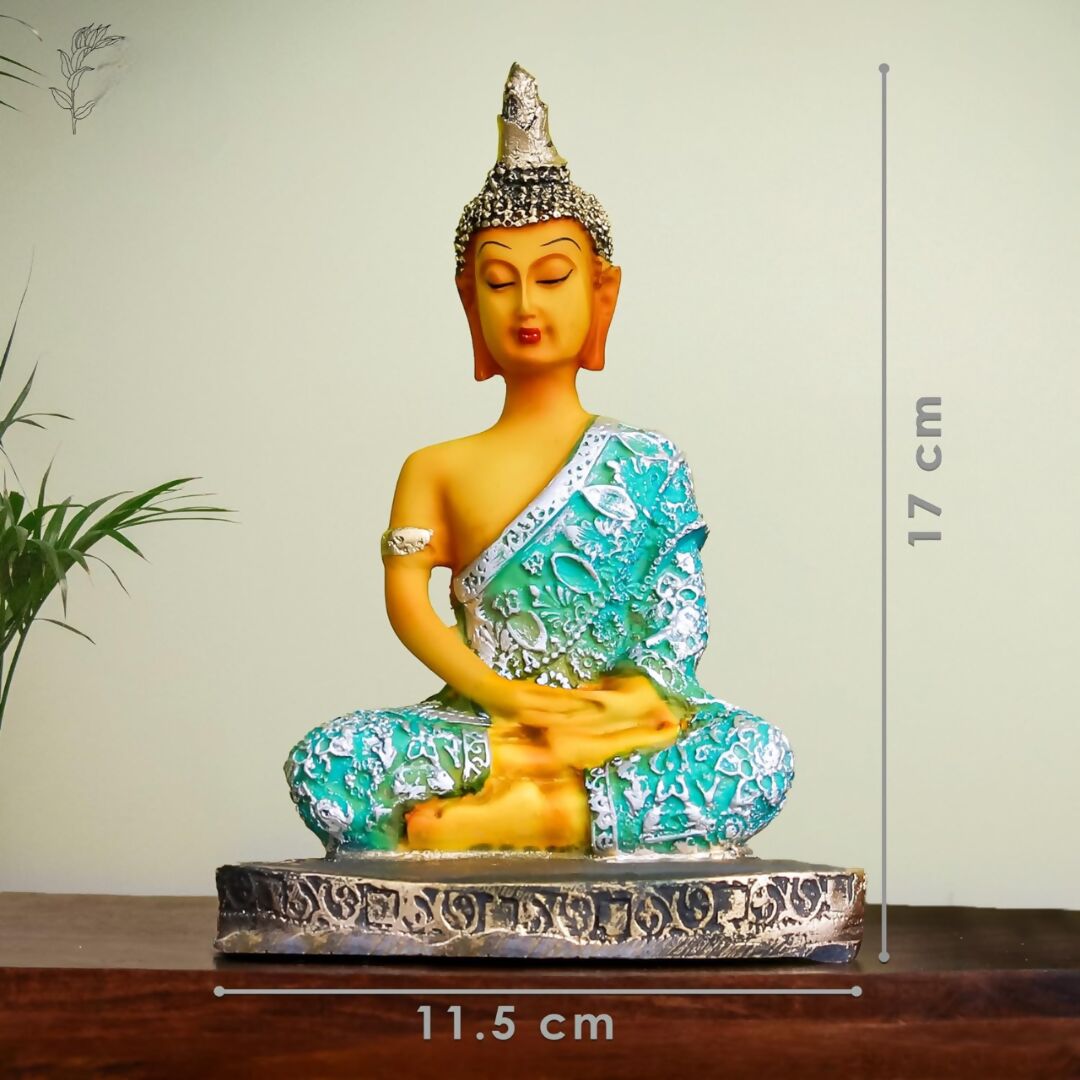 The Earth Store Poly Resin Sitting Peaceful Bhudha Idol