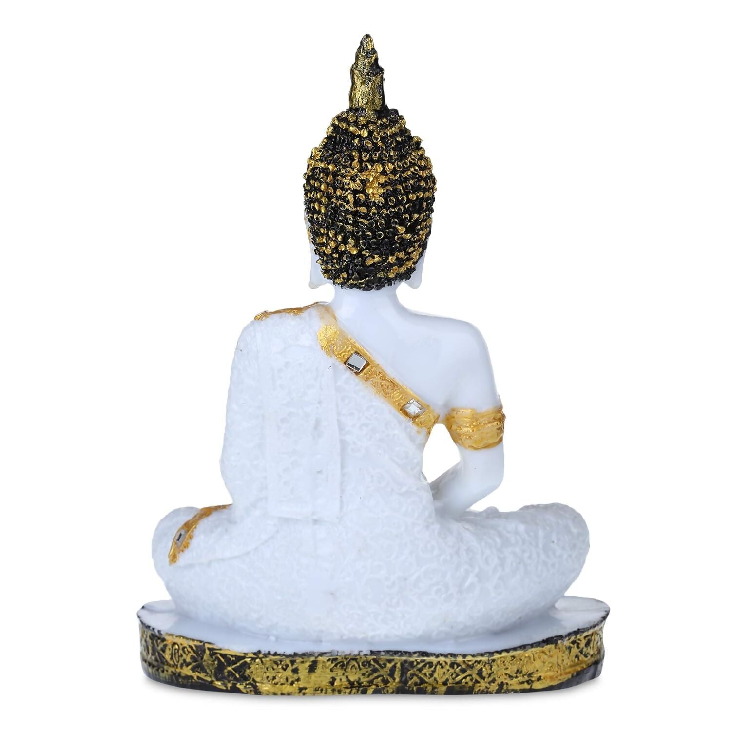 GW Creations Polyresin Sitting Buddha Idol