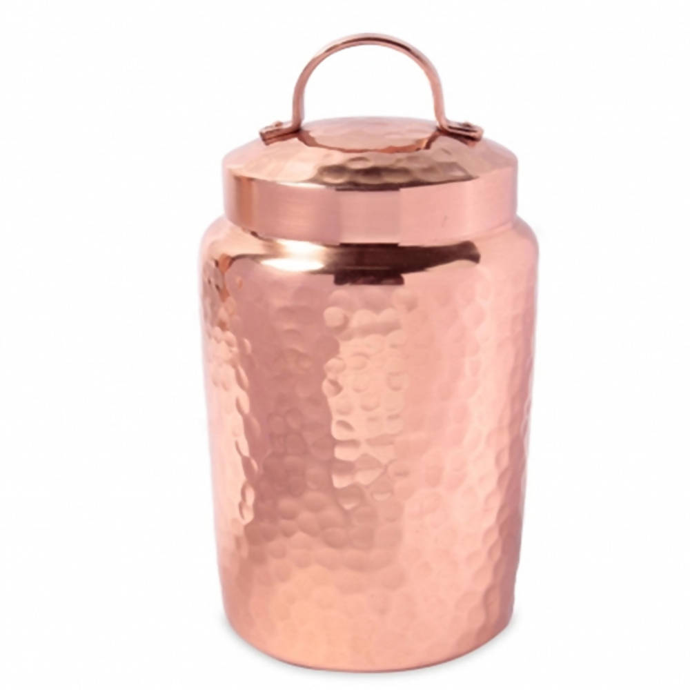 Isha Life Hammered Copper Container with Lid