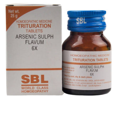 SBL Homeopathy Arsenic Sulphuratum Flavum Trituration Tablets