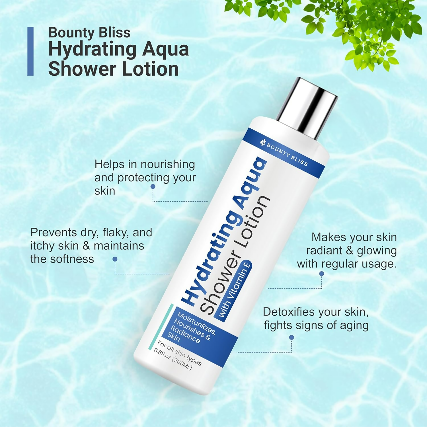 Bounty Bliss Hydrating Aqua Shower Lotion - Nourishing Moisture