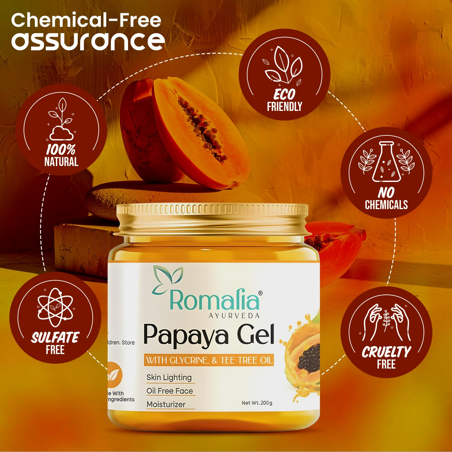 Romalia Ayurveda Papaya Extract Gel For Skin Pigmentation