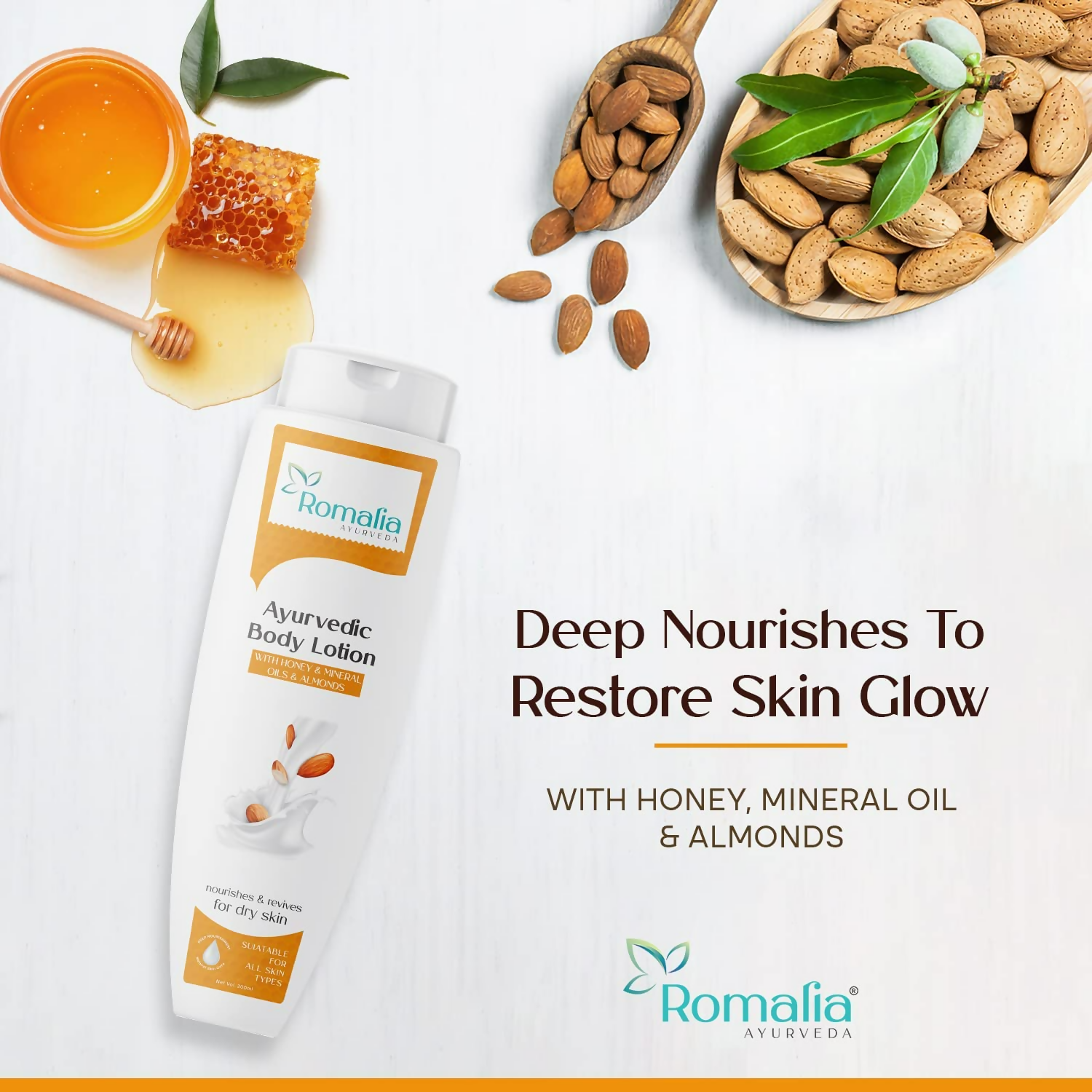 Romalia Ayurveda Honey & Almond Body Lotion