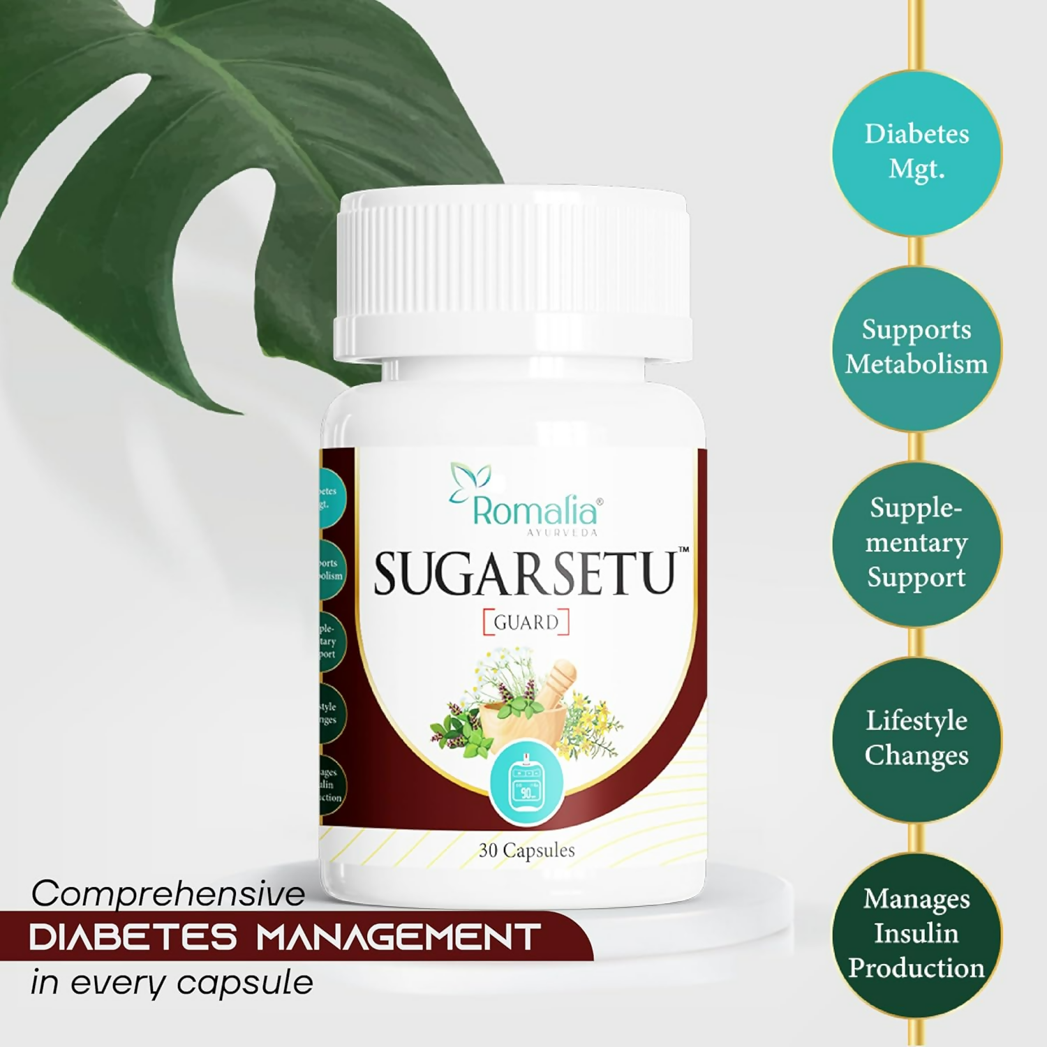 Romalia Ayurveda Sugarsetu Natural Diabetes Management Capsules