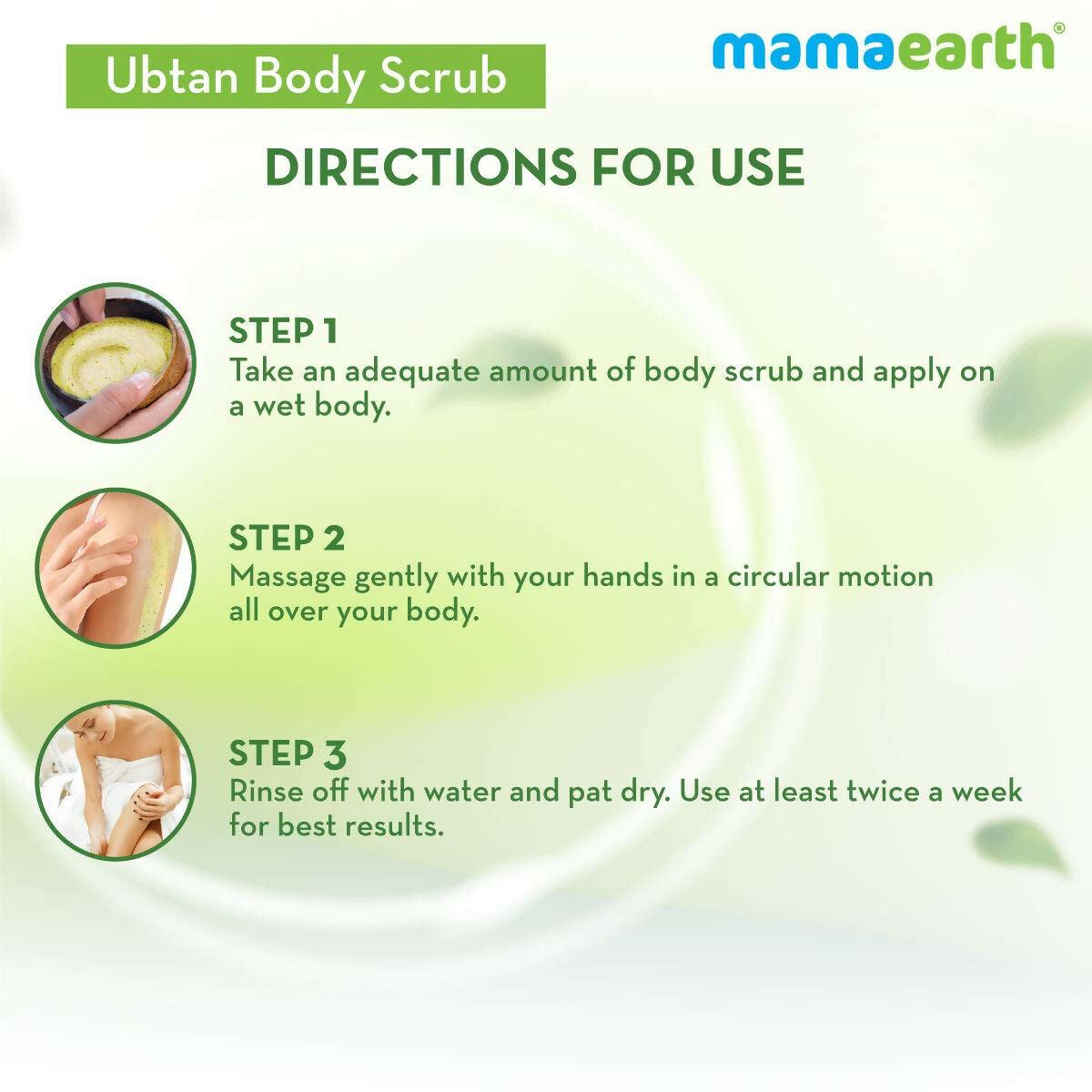 Mamaearth Ubtan Face Mask & Body Scrub with Turmeric & Saffron Combo For Tan Removal