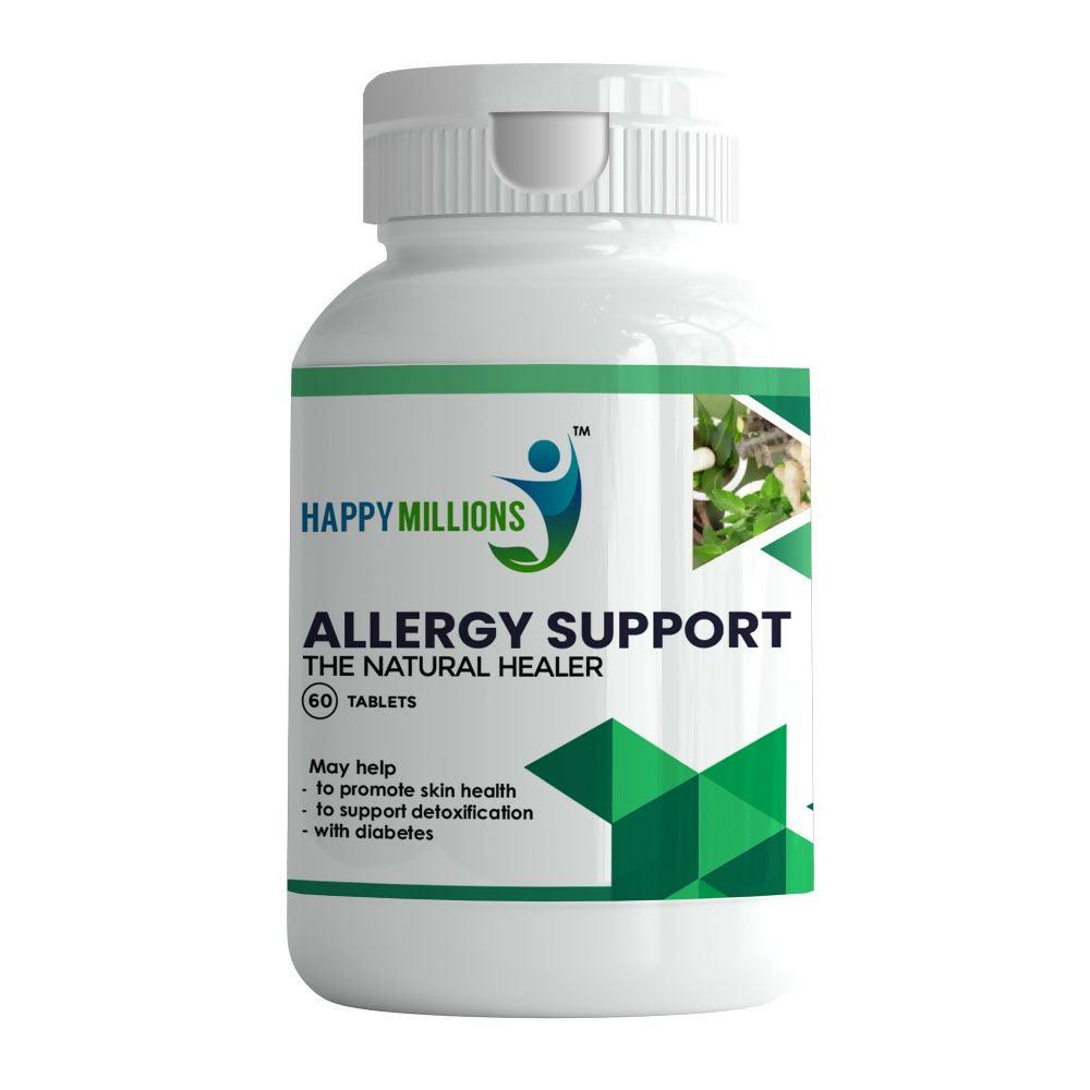 HappyMillions Allergy Support Tablets | Natural Relief from Seasonal Allergies