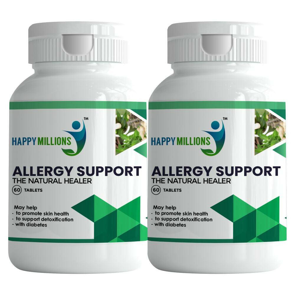 HappyMillions Allergy Support Tablets | Natural Relief from Seasonal Allergies