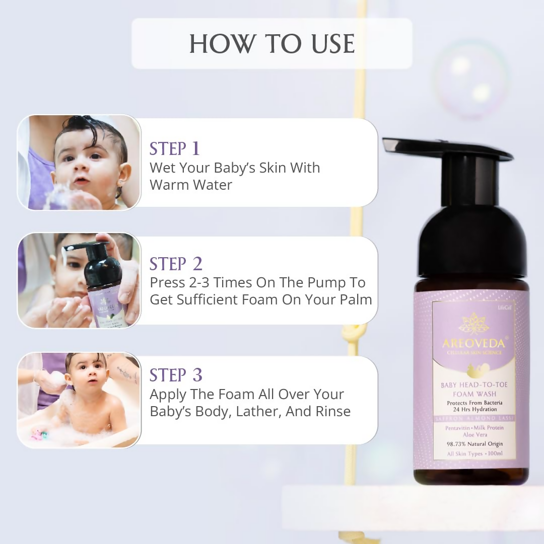 AreoVeda Baby Head-To-Toe Foam Wash