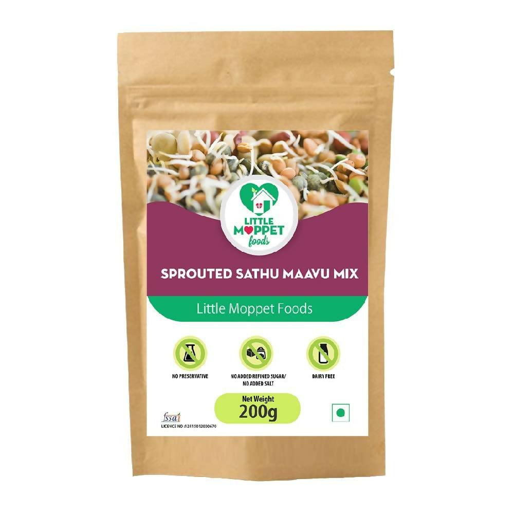 Little Moppet Foods Sprouted Sathu Maavu Mix for Babies - Free from Added Salt & Sugar with 6 Sprouted Ingredients