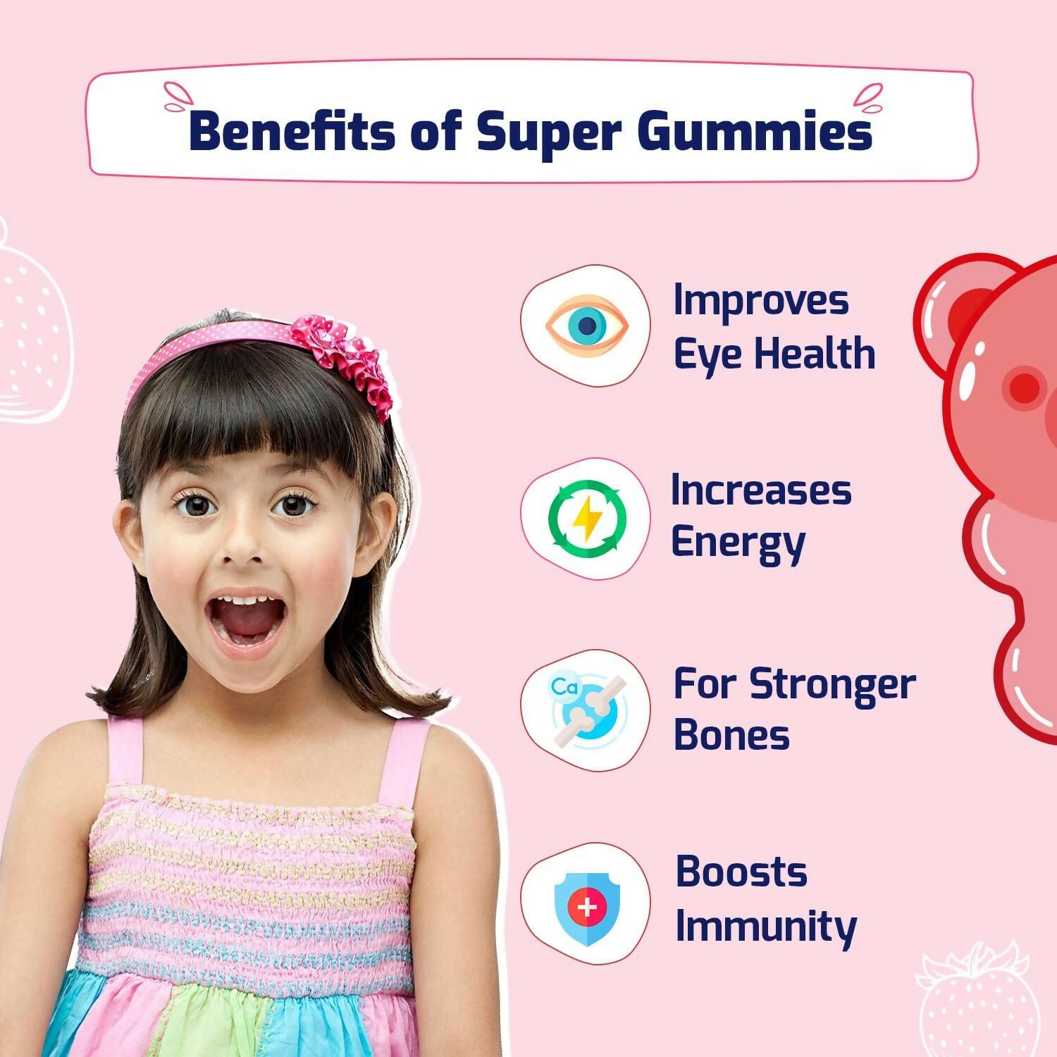 Gritzo Super Gummies, Multivitamin for Kids (Natural Strawberry Flavor)