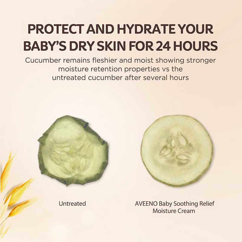 Aveeno Baby Soothing Relief Face & Body Moisture Cream - Oatmeal For Dry, Sensitive & Gentle Skin