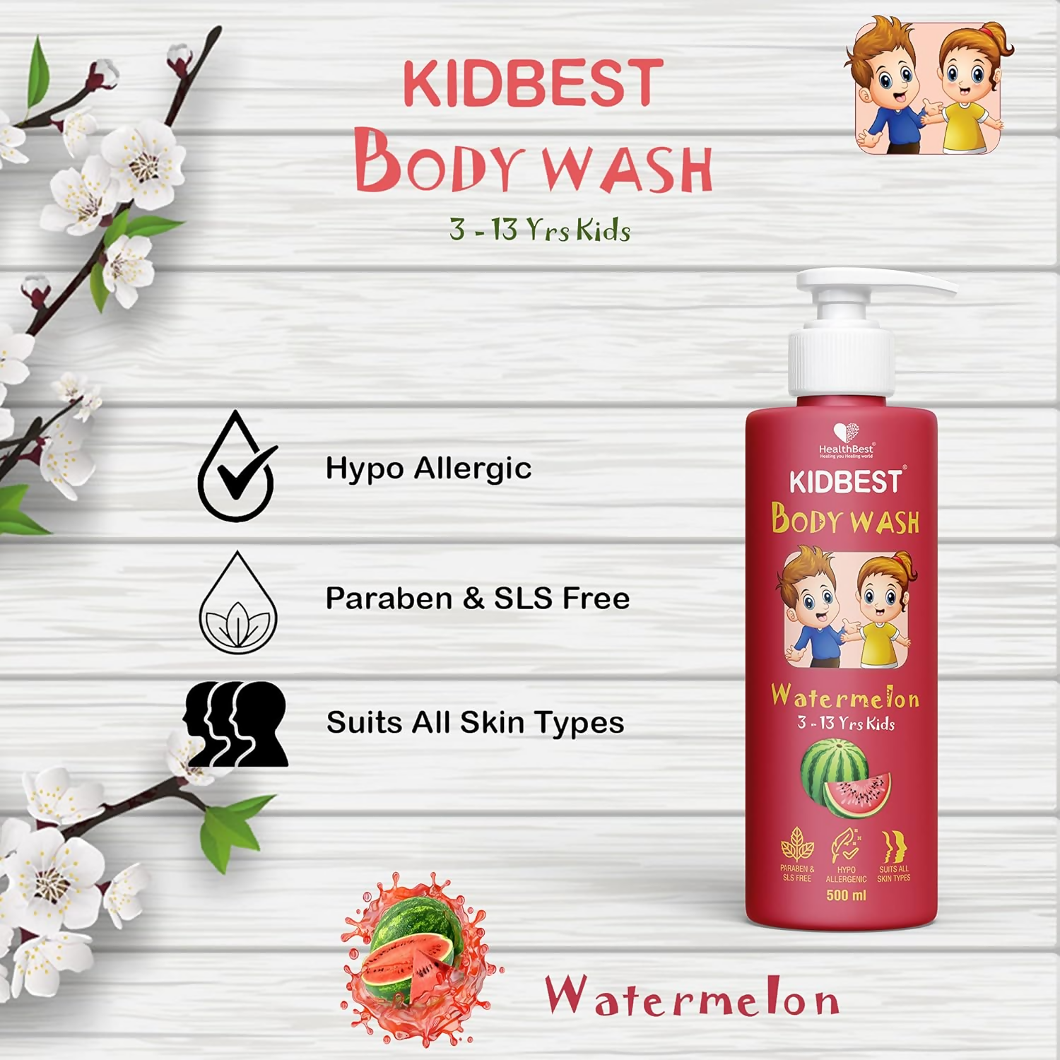 HealthBest Kid's Top to Toe Body Wash