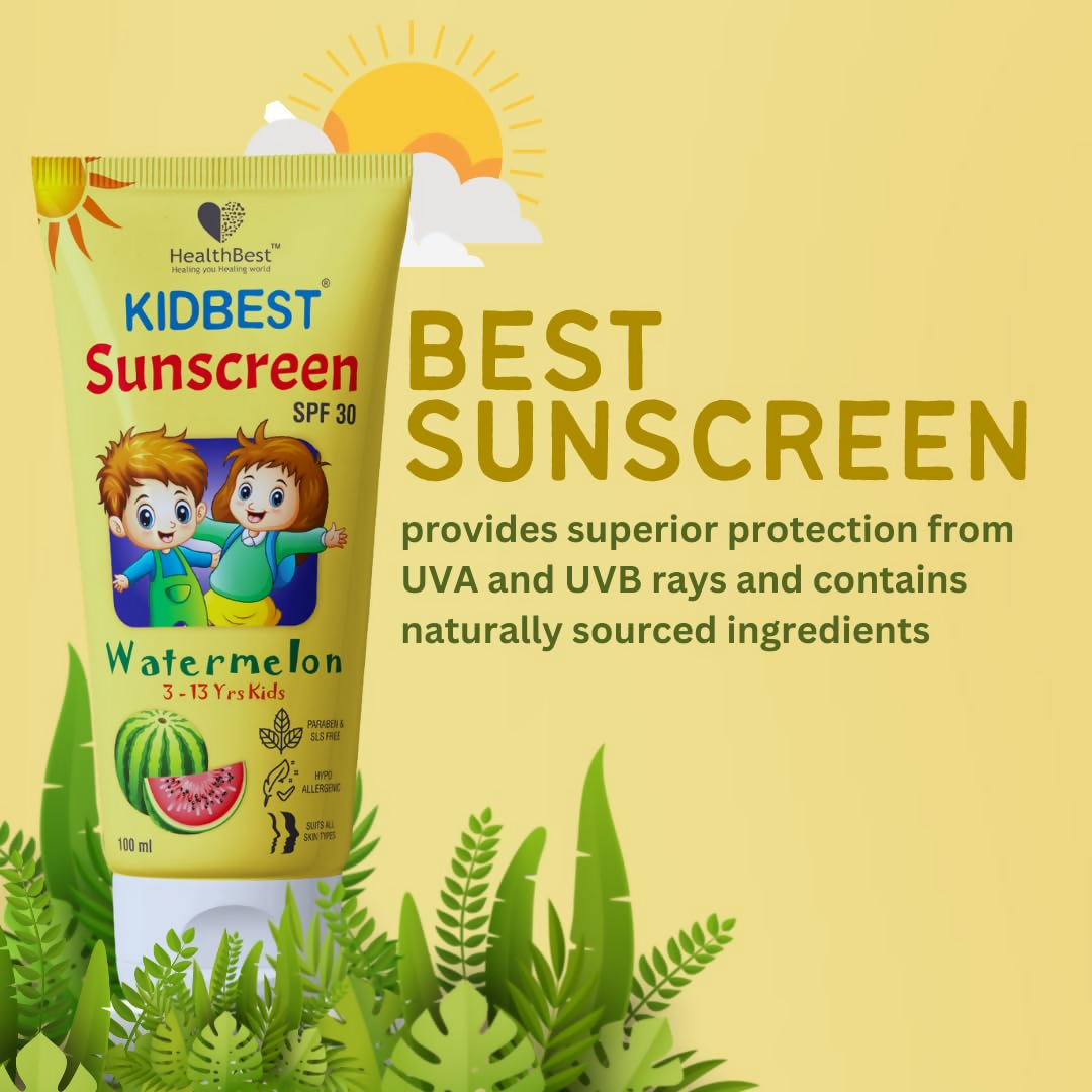 HealthBest Kids Watermelon Cooling Sunscreen SPF 30, PA+++