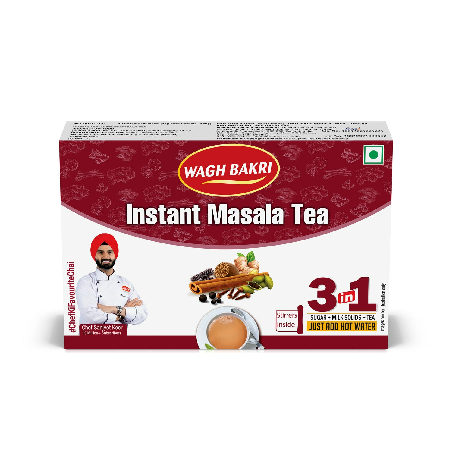 Wagh Bakri Instant Masala Tea Premix (140 gm)