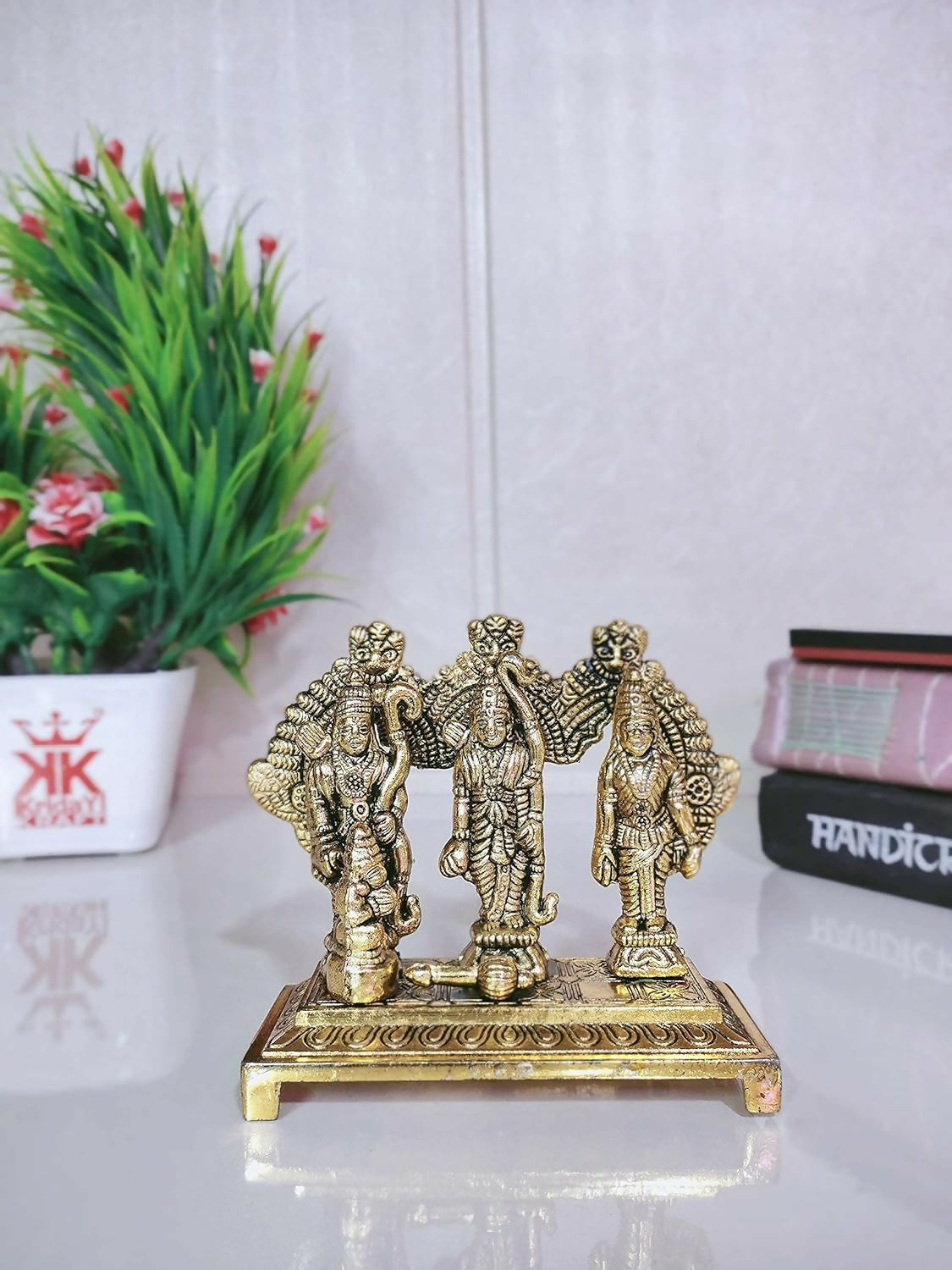 KridayKraft Shri Ram Darbar Metal Statue