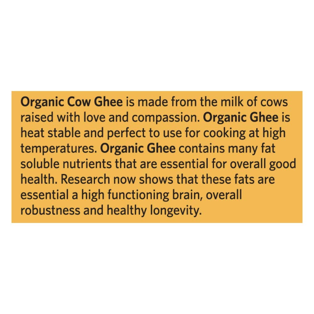 Organic India Cow Ghee | Pure and Natural Desi Ghee - Traditional Curd-Churned - Premium Artisanal Desi Ghee - Diet Friendly with Rich Taste