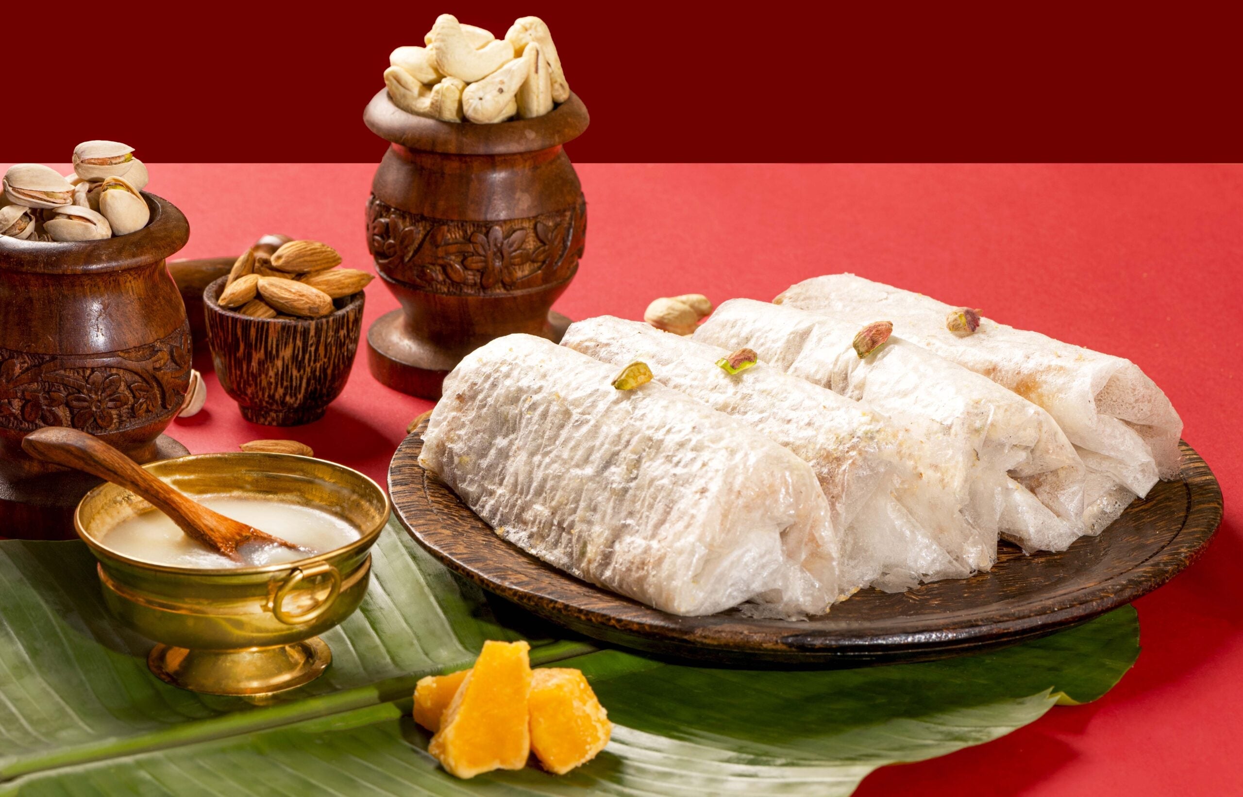 Pulla Reddy Dry Fruit Edible Rice Paper Sweet - Pootharekulu (Jaggery)