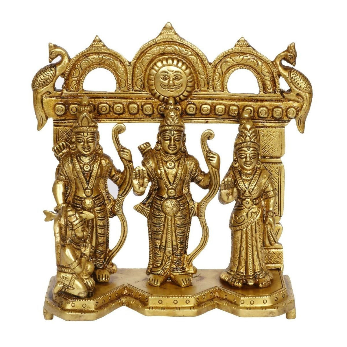 Artvarko Brass Ram Darbar Statue Shree Ram Ji Sita Laxman Hanuman