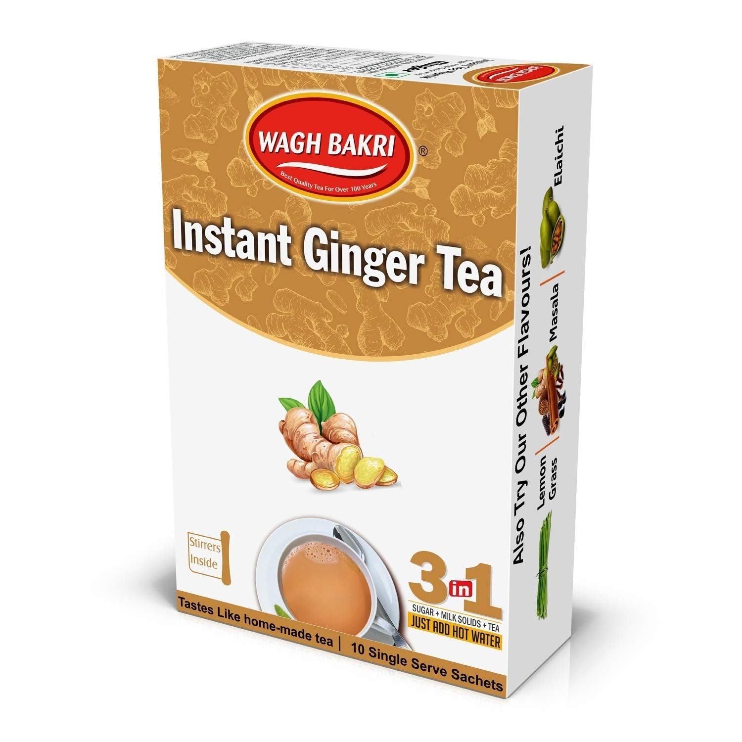 Wagh Bakri Instant Premix Ginger Tea (140 gm)