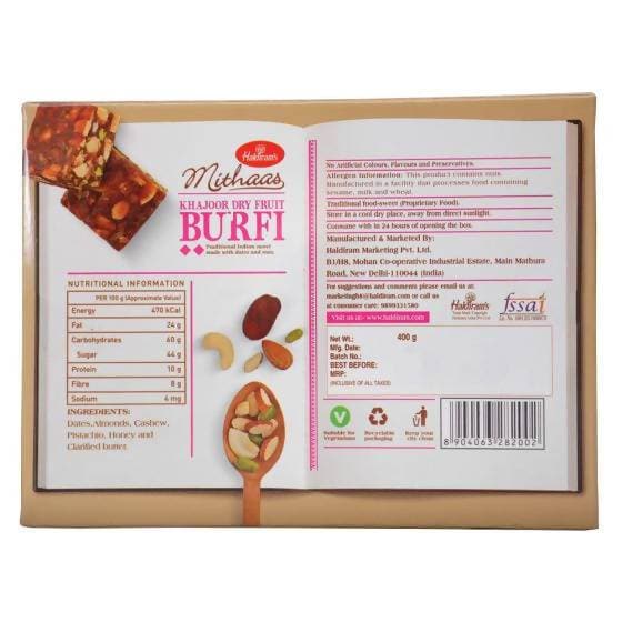 Haldiram's Khajoor Dry Fruit Burfi