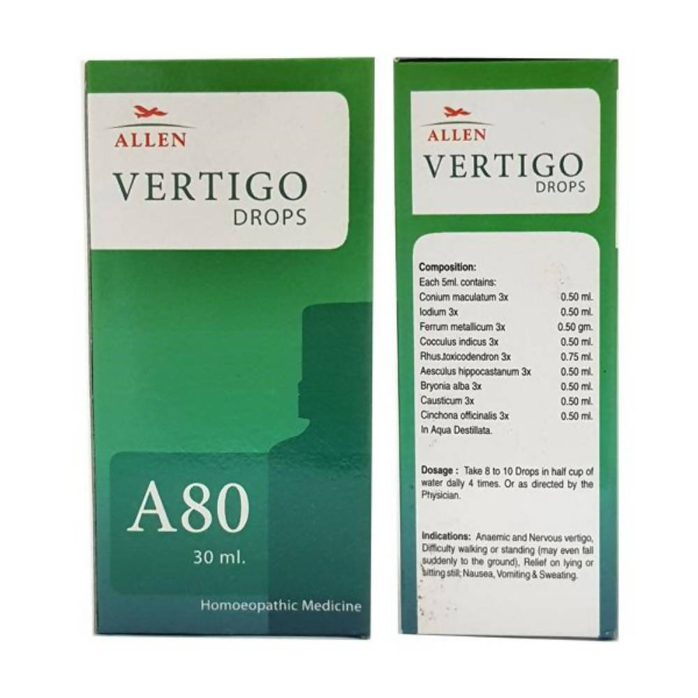 Allen Homeopathy A80 Vertigo Drops