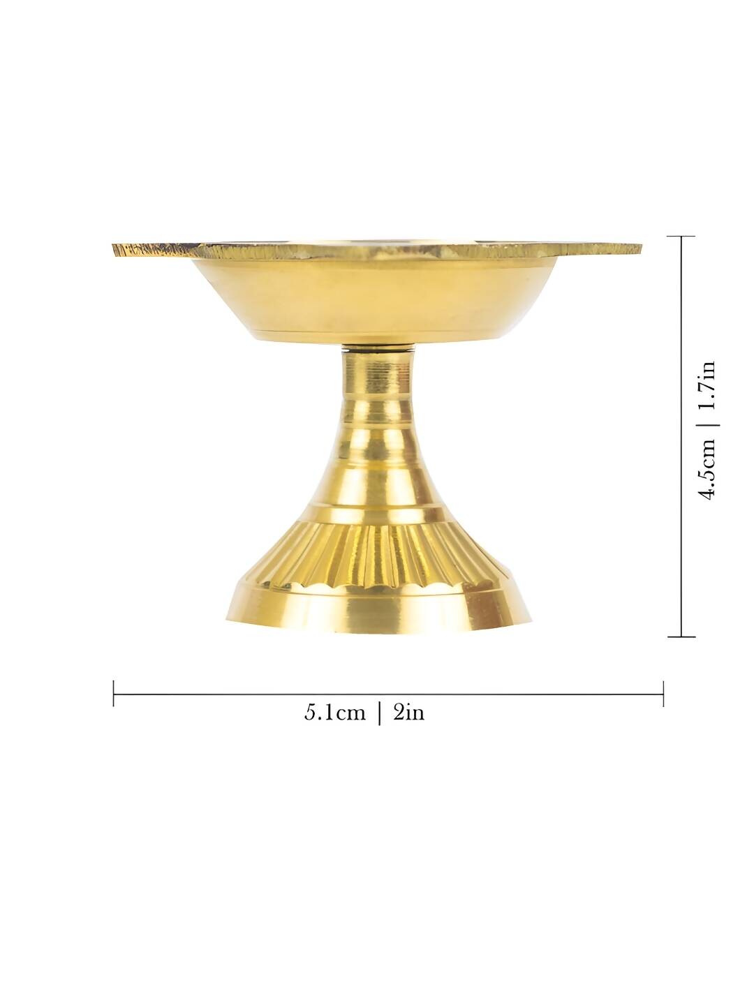 Spillbox Gold-Toned Brass Diya Pooja Essential