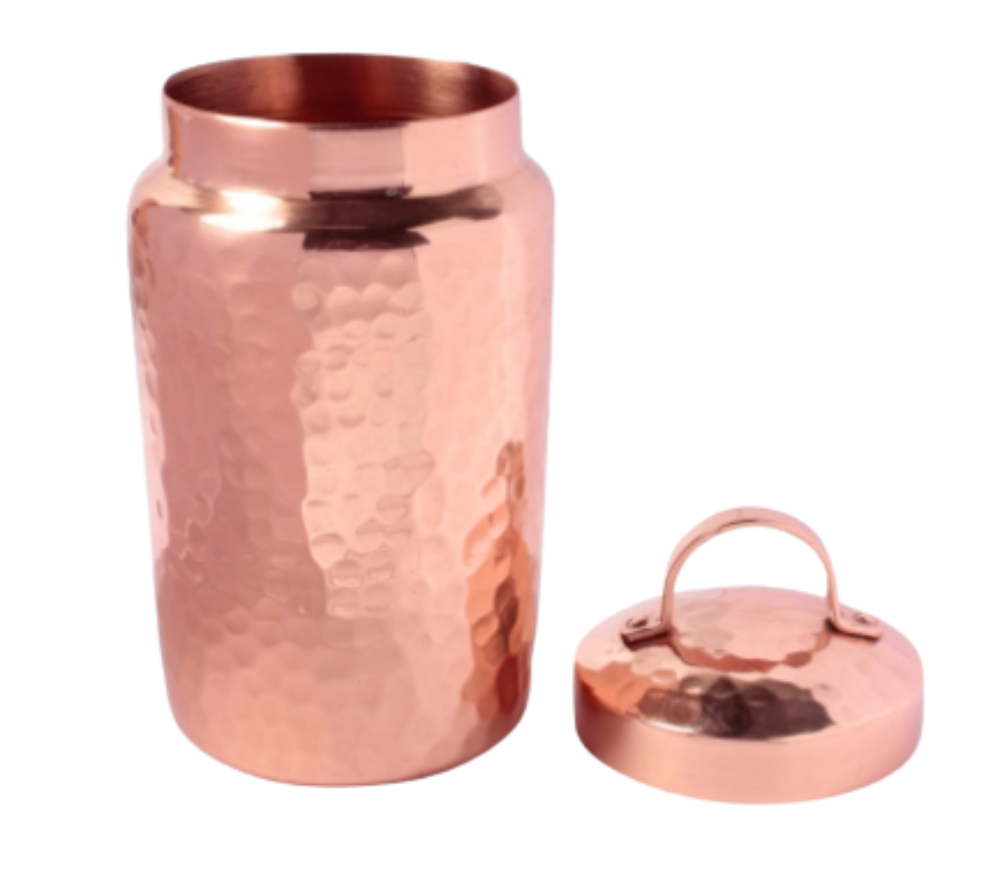 Isha Life Hammered Copper Container with Lid