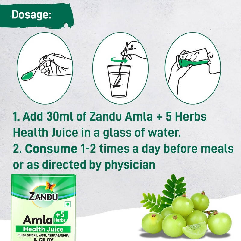 Zandu Amla + 5 Herbs Health Juice