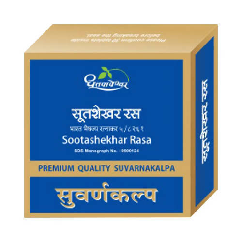 Dhootapapeshwar Sootashekhar Rasa Premium Quality Suvarnakalpa Tablets (10 Tabs, 30 Tabs)