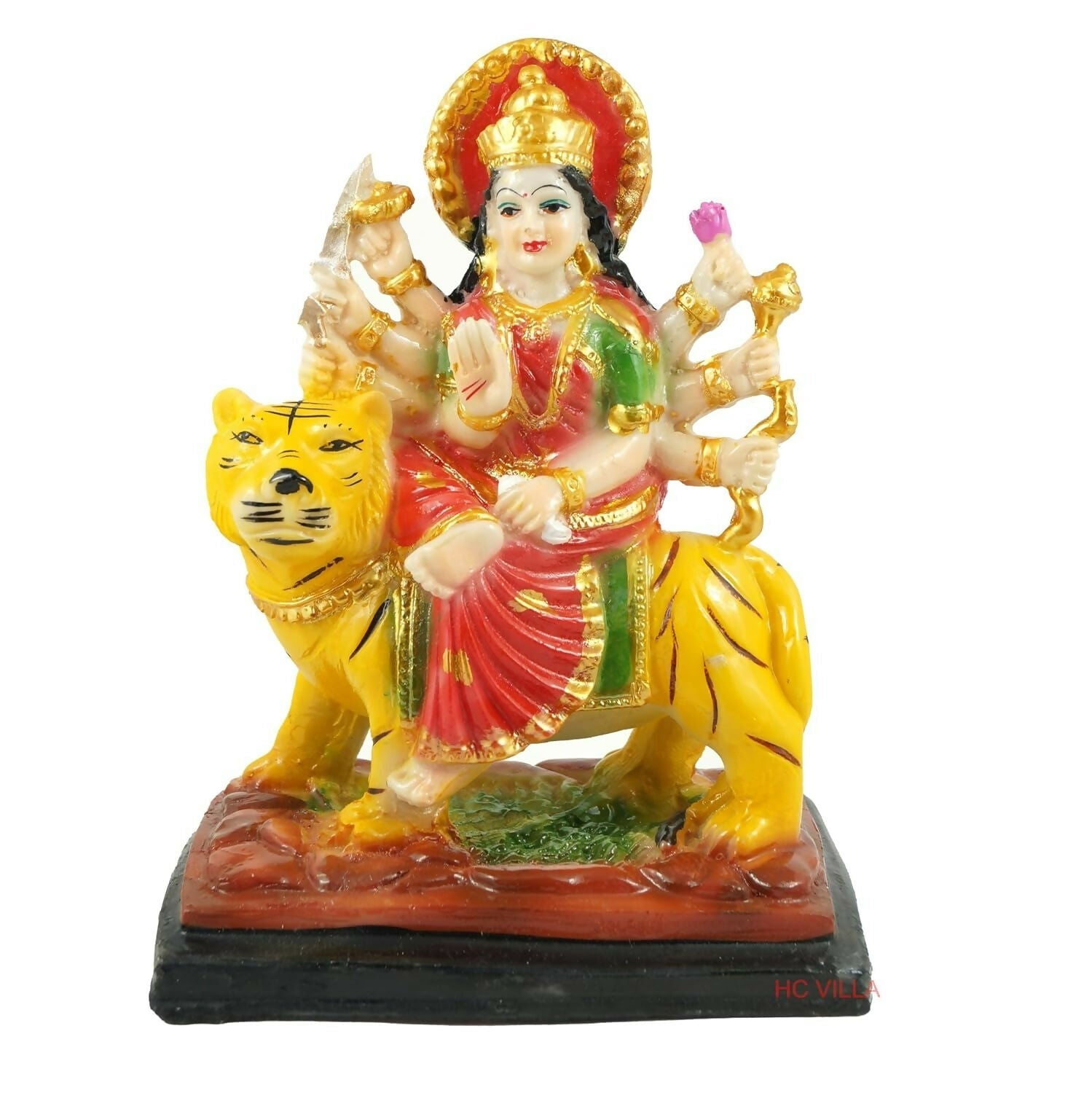 Hc Villa Polyresin Sherawali Mata Durga Maa Murti Statue