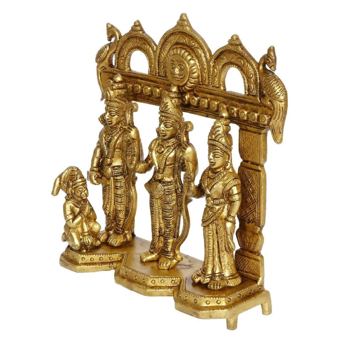 Artvarko Brass Ram Darbar Statue Shree Ram Ji Sita Laxman Hanuman