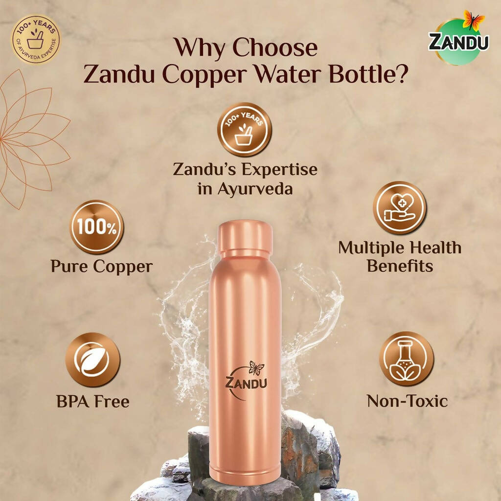 Zandu Copper Water Bottle