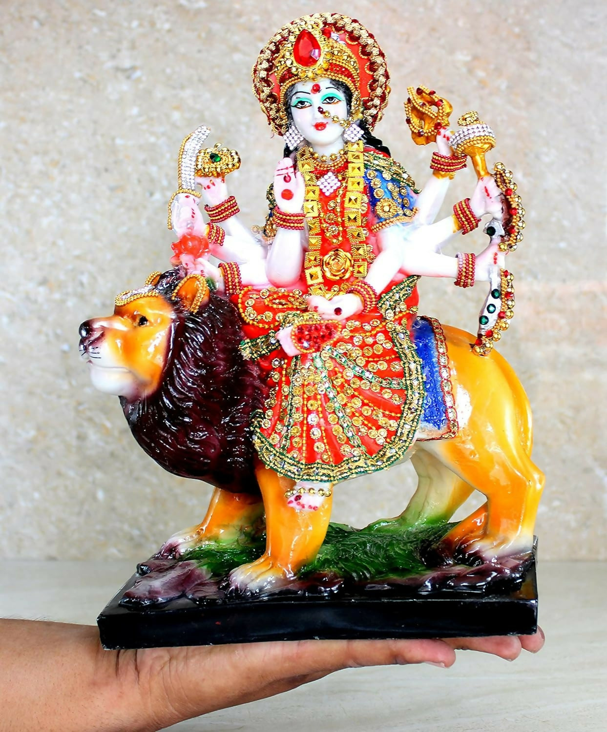 Esplanade Resin Maa Durga Mata Rani Sherawali Murti Idol