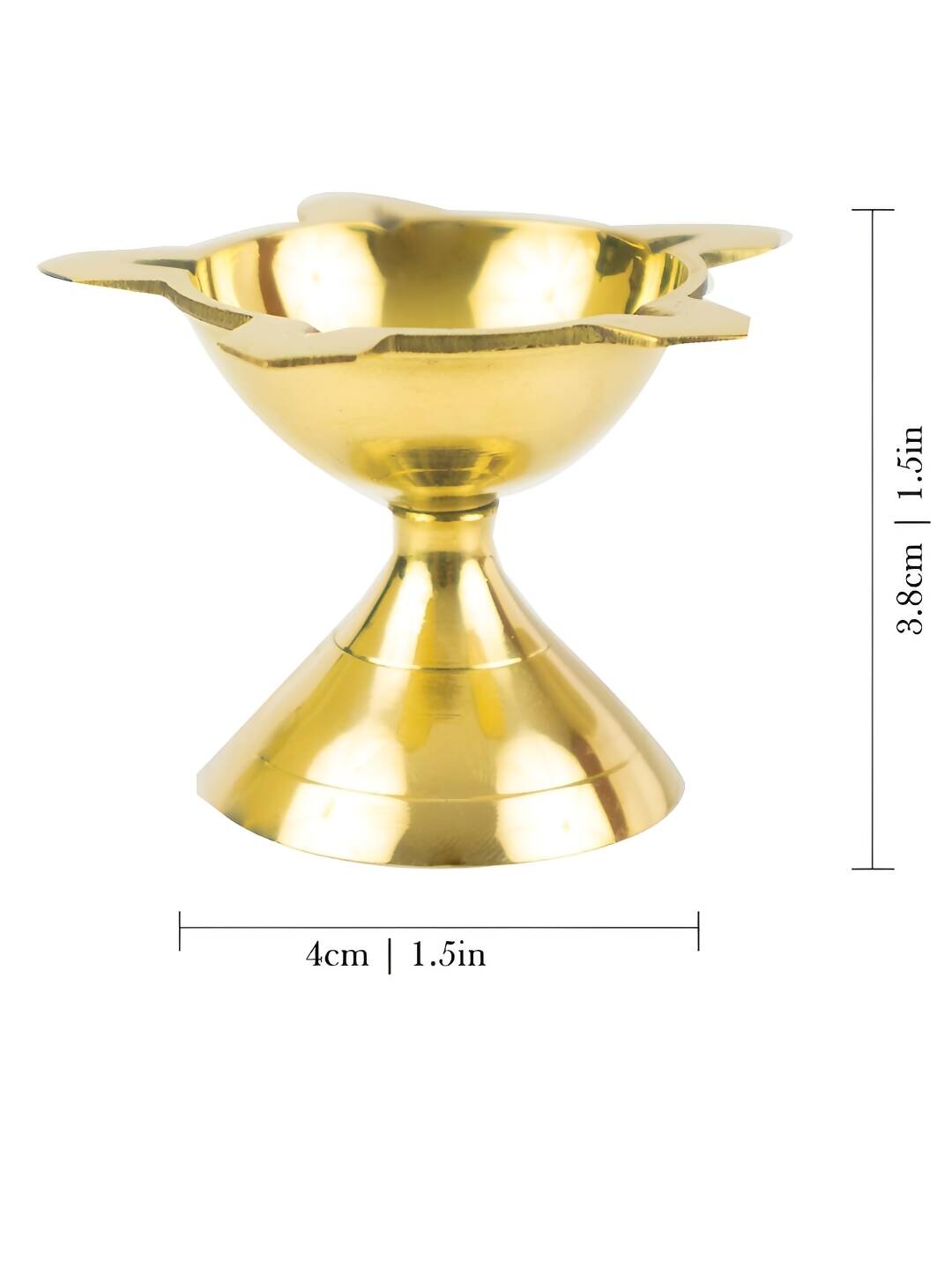 Spillbox Gold-Toned Brass Diya Pooja Essential