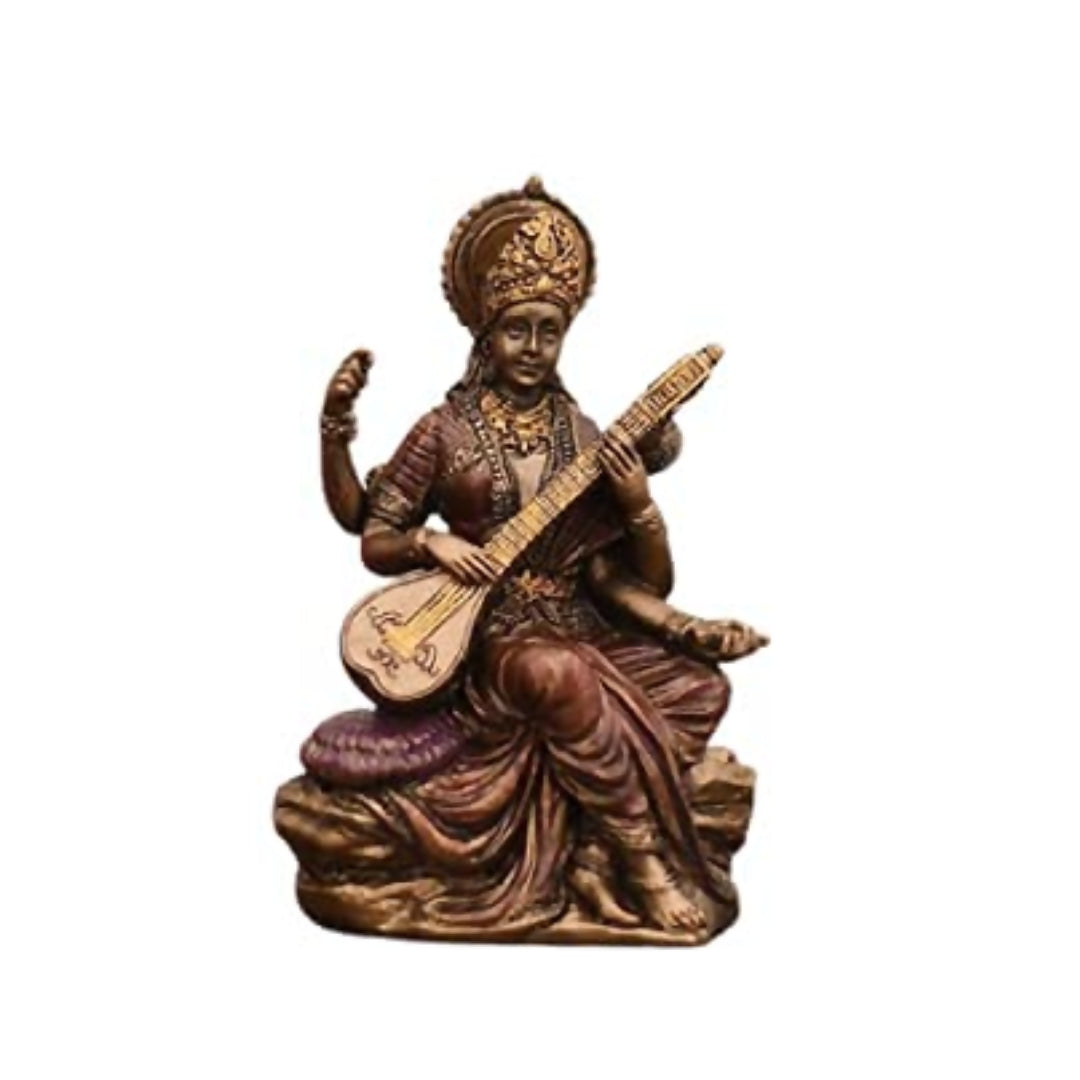 Soni Craft Handicraft Copper Maa Saraswati Statue