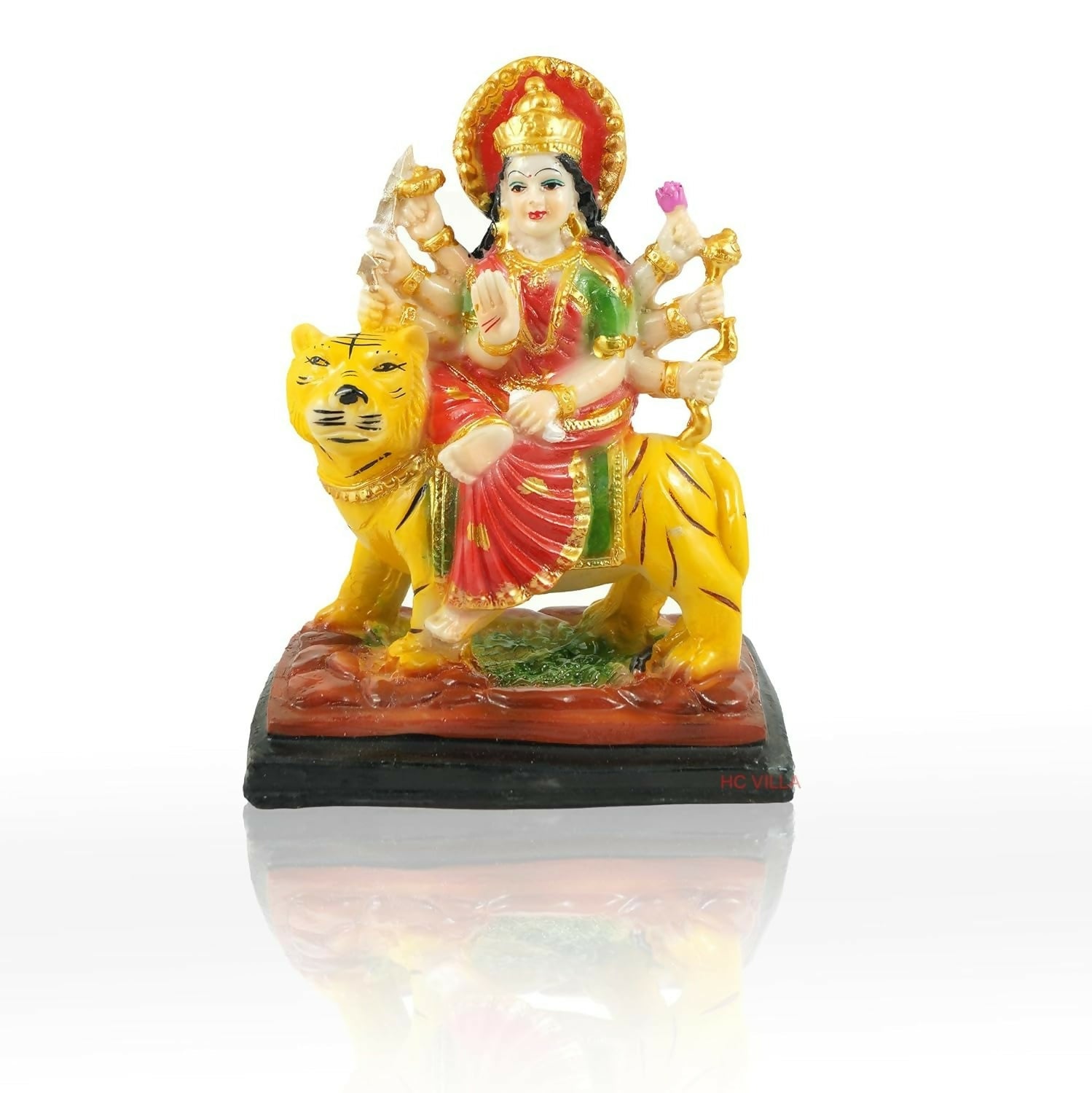 Hc Villa Polyresin Sherawali Mata Durga Maa Murti Statue