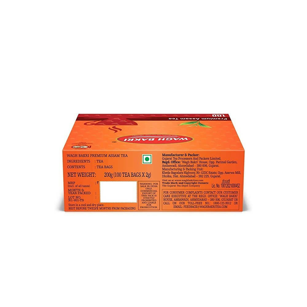 Wagh Bakri Premium Assam Tea Bags (100 teabags)