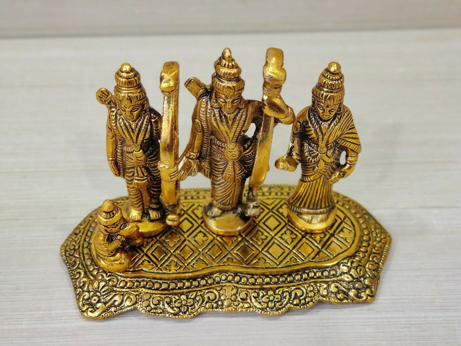 Giftnagri Lord Ram Darbar Idol Metal Showpiece Hindu Religious Idols