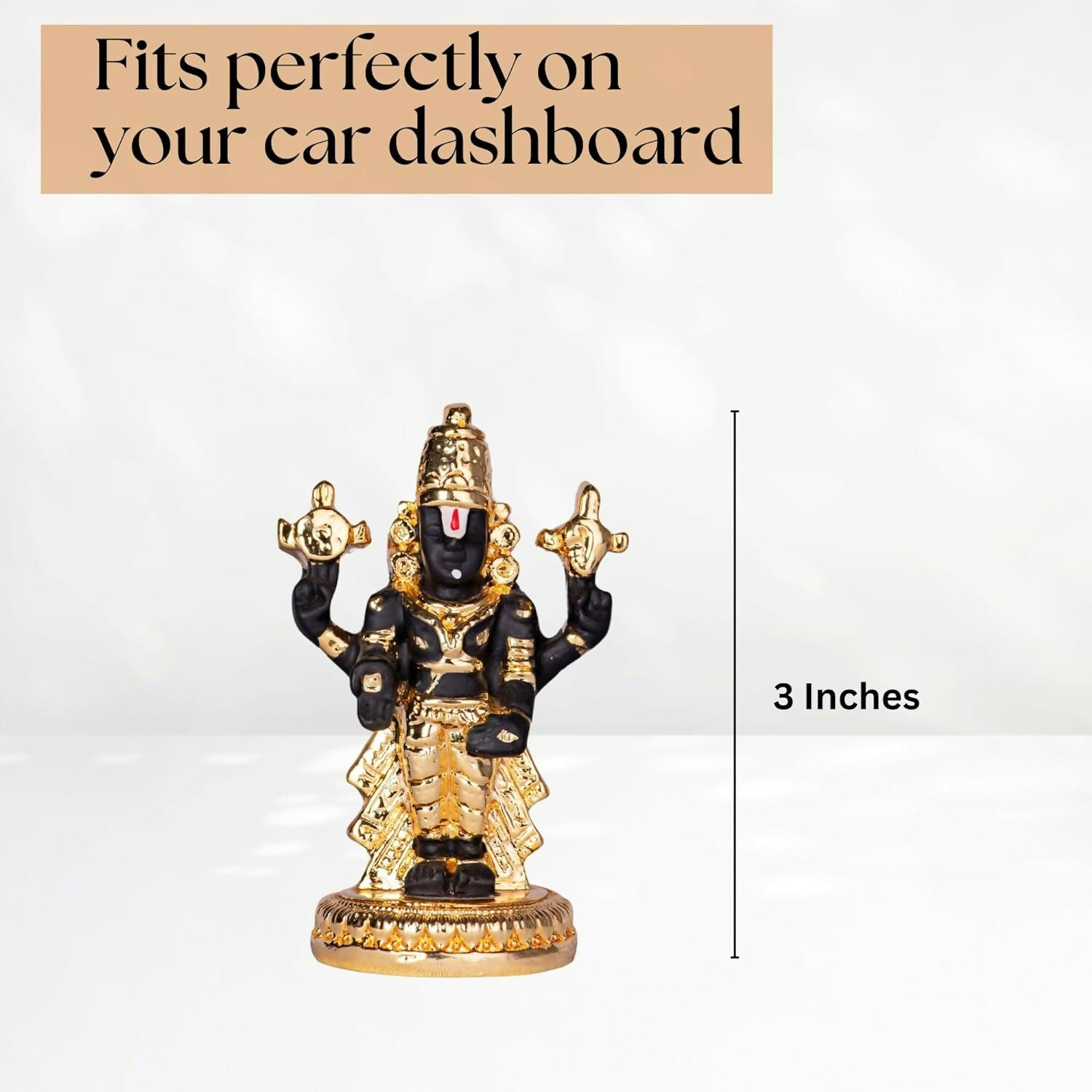 House Of Wemy 24k Gold Plated Premium Balaji Statue