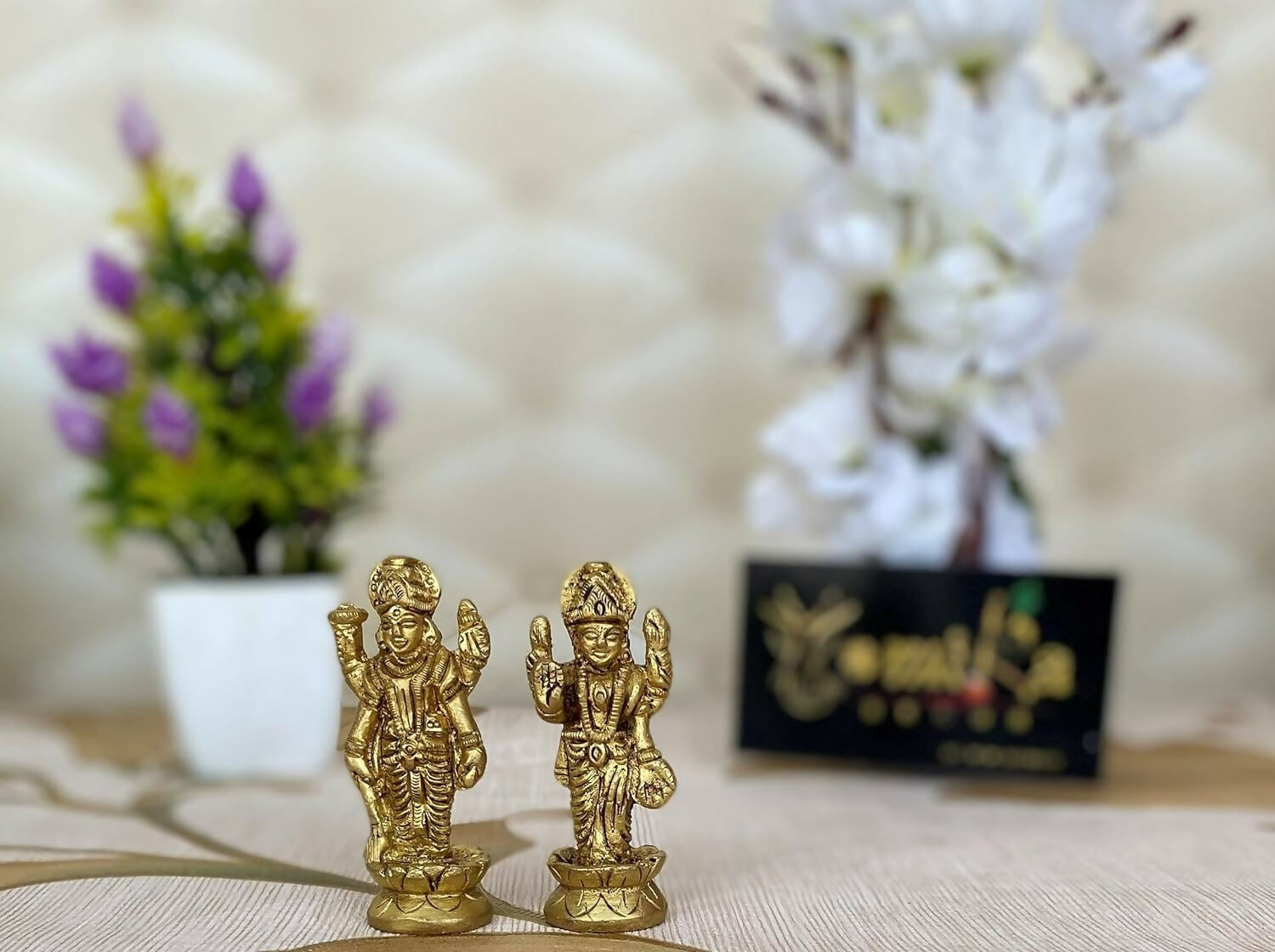 Vyomika Decor Small Lakshmi Vishnu Murti God And Goddess Standing Idol