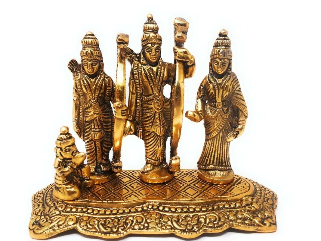 Giftnagri Lord Ram Darbar Idol Metal Showpiece Hindu Religious Idols