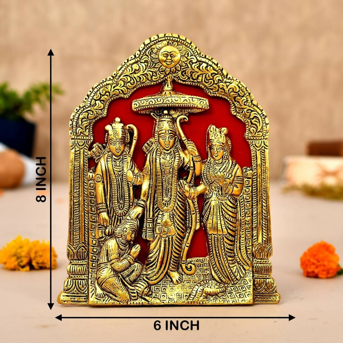 Ascension Metal Plated Ram Darbar Wall Hanging