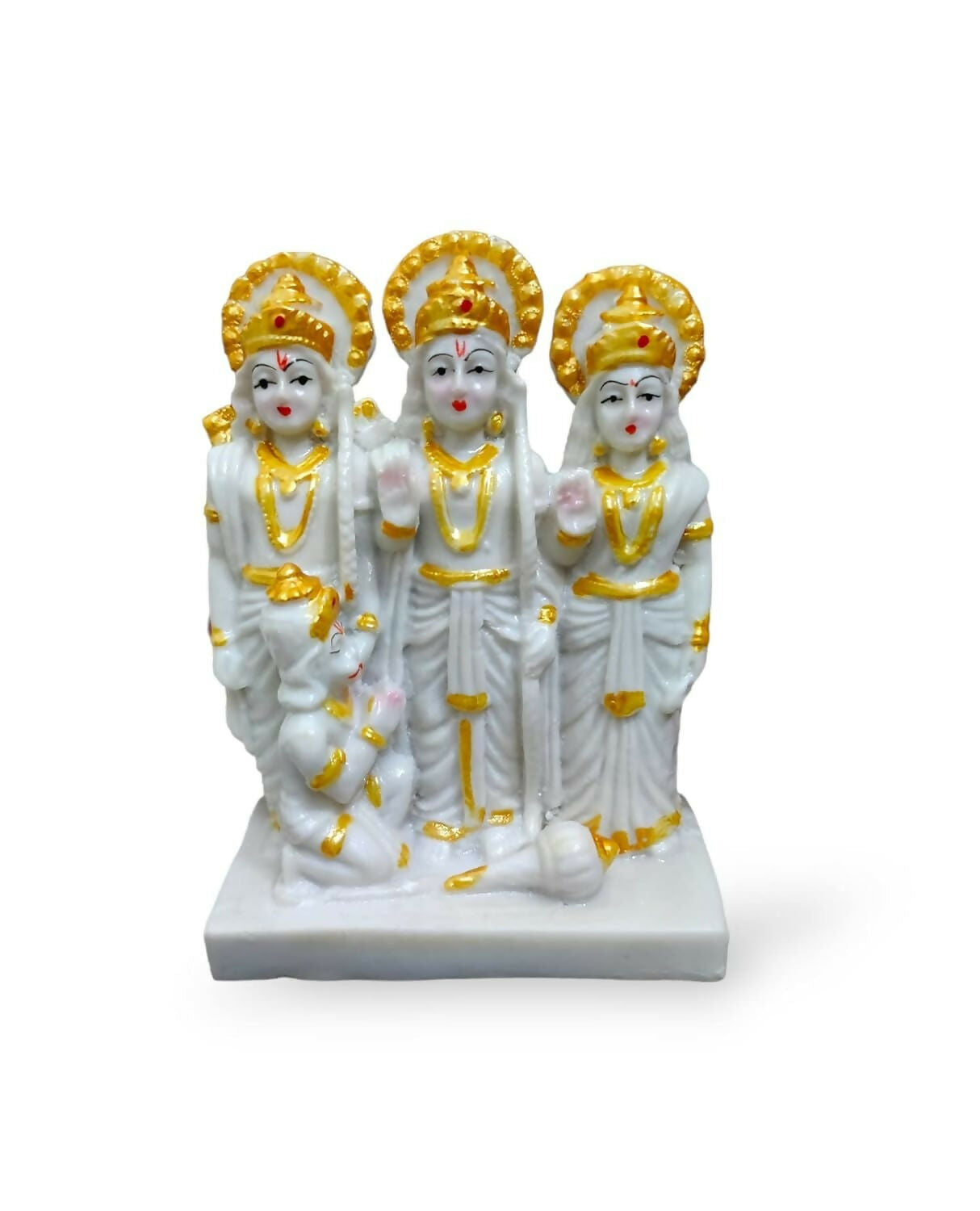 Smarth Mart White Marble Dust Ram Darbar Idol