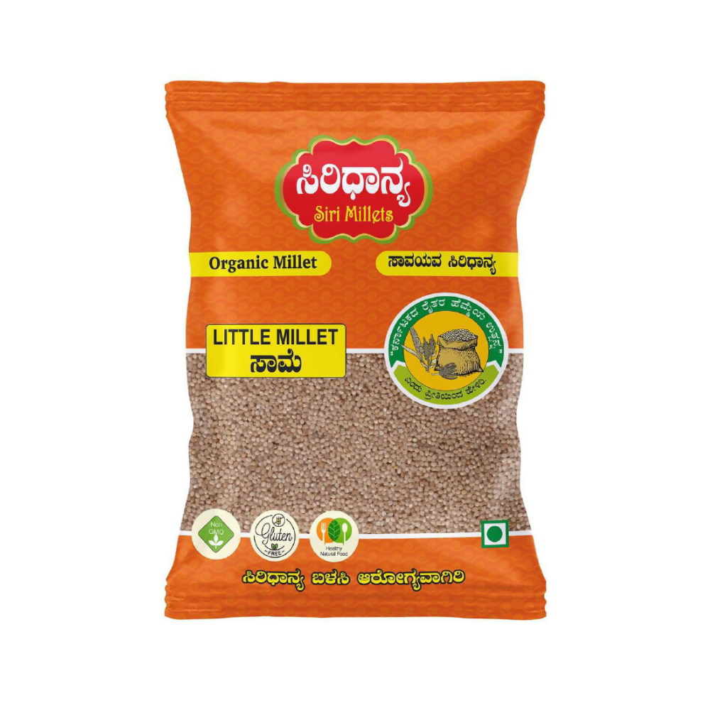 Siri Millets Organic Little Millet - Unpolished and Processed Grains (Saame)