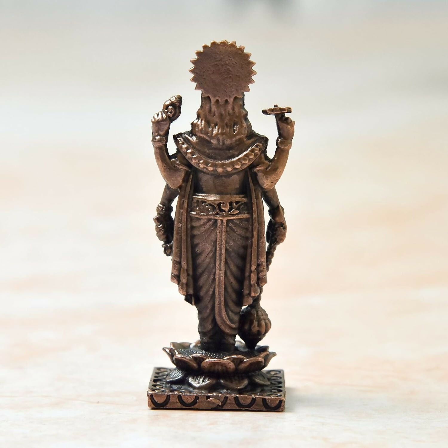 Copper Idols India - By Bhimonee Decor , Copper Vishnu Idol